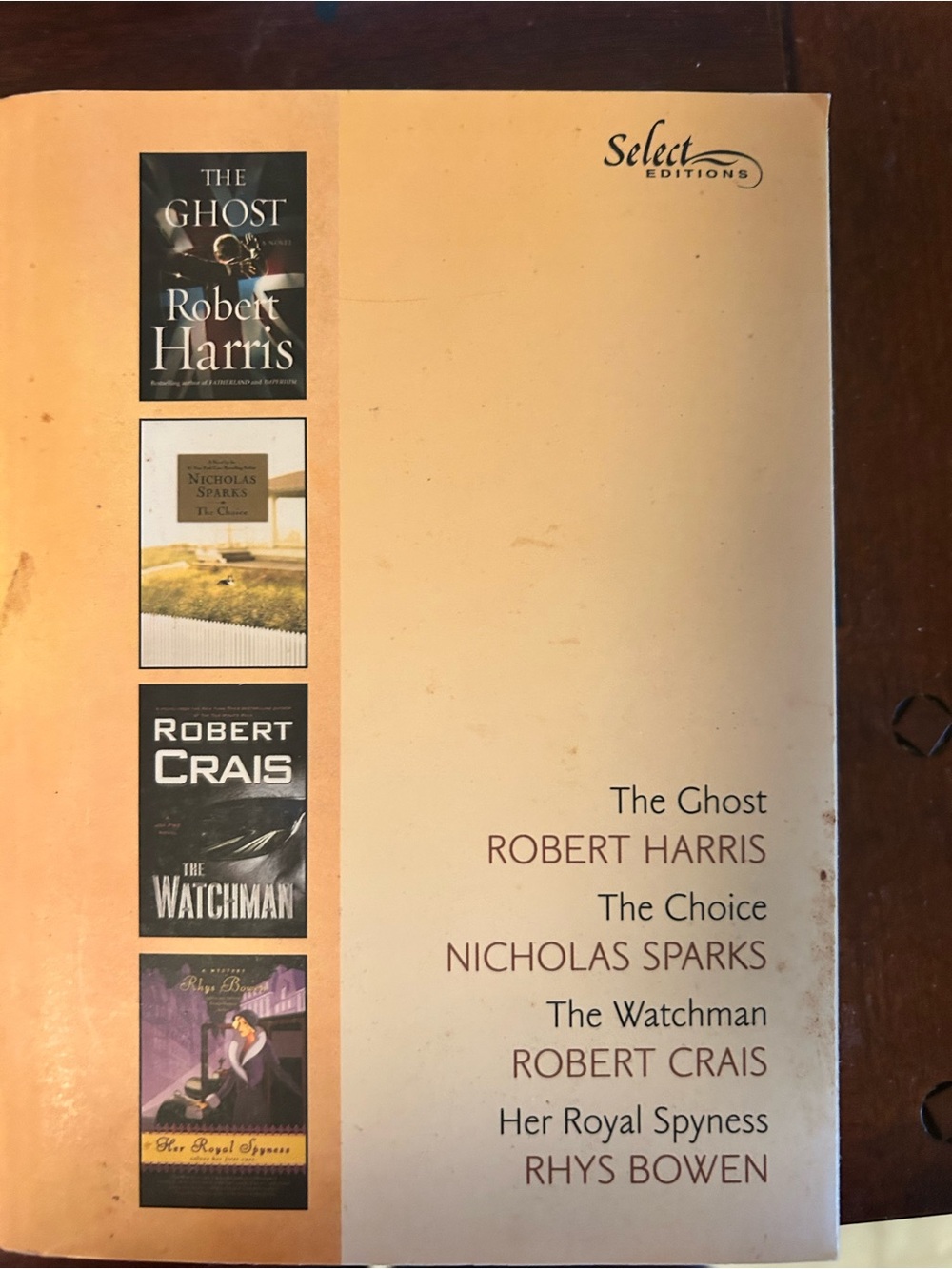 Select Editions Paperback Book Collection Cover - Cream & Tan